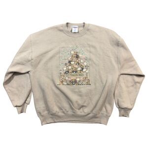 Jerzees Sweatshirt Women's XL Brown Fleece Let Freedom Ring Long Sleeve Pullover